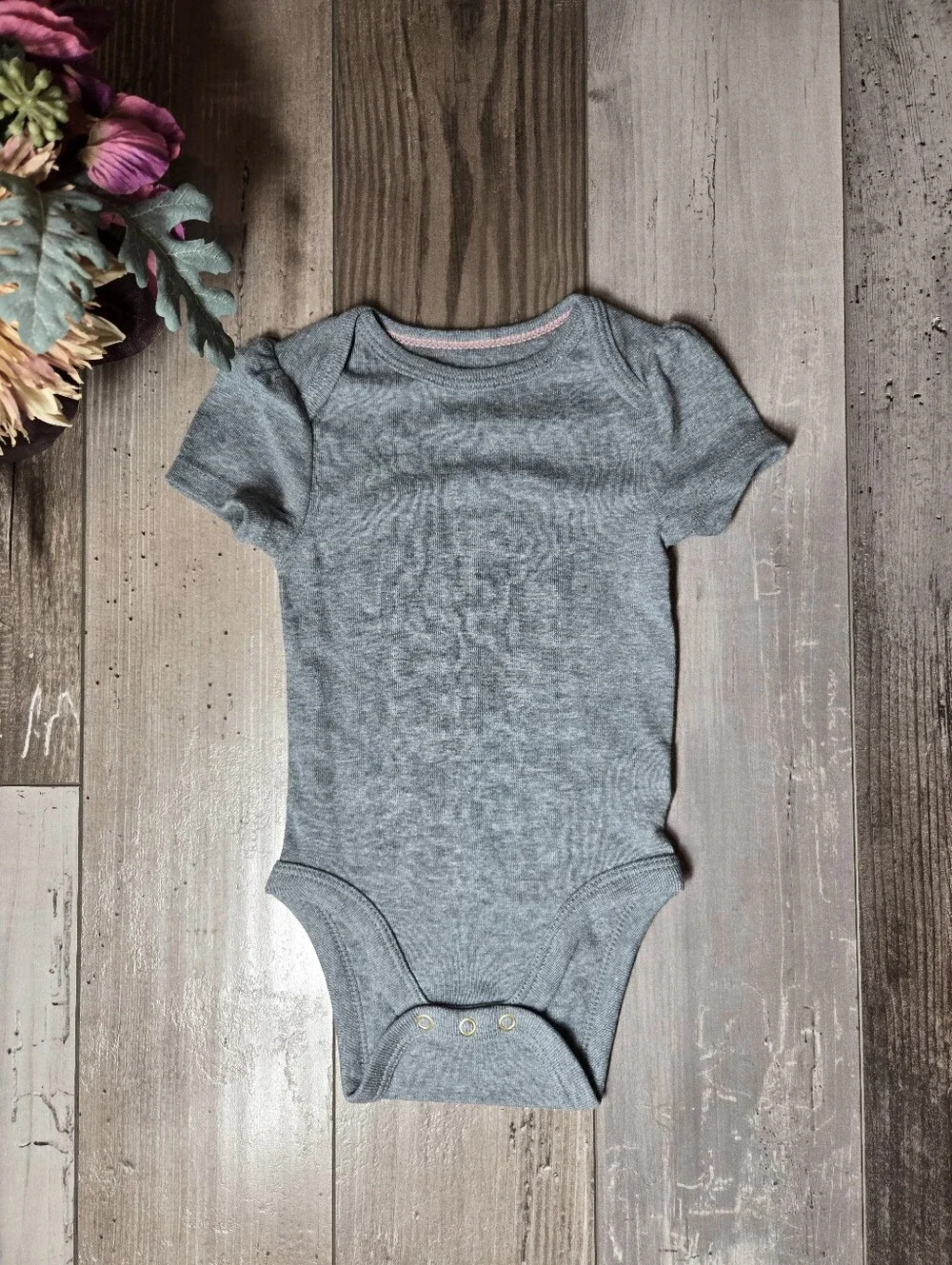 Cloud Island Heather Gray Onesie Bodysuit 3–6m